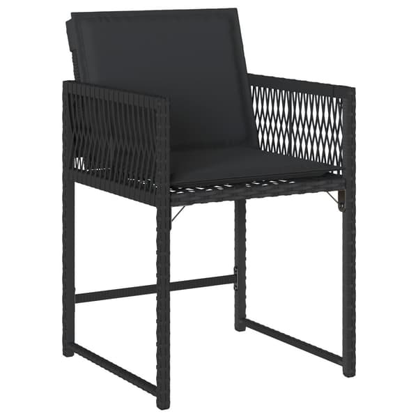 Trädgårdsmöbelset 5 pcs Svart konstrotting