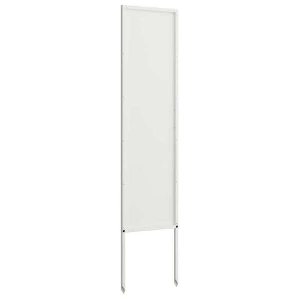 Trädgårds integritetsskärm Vit 32 x 140 cm Kallvalsat stål
