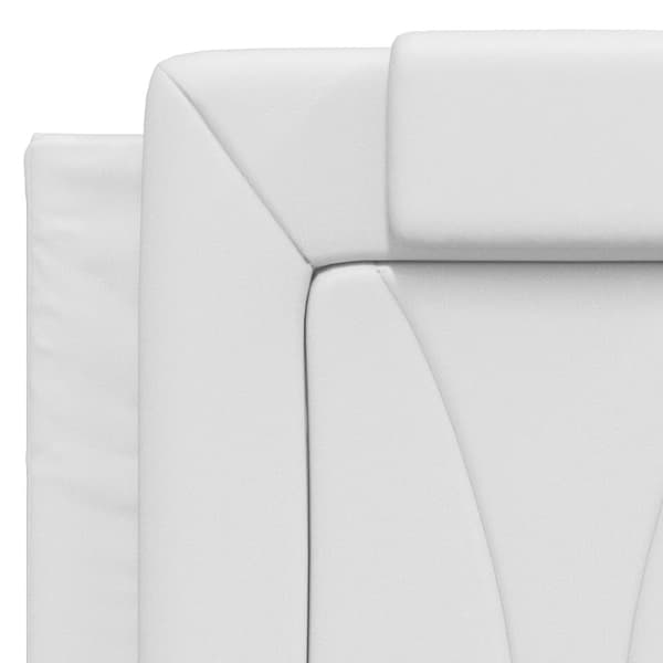 Bed Frame "Viana" with LED without Mattress White 140x190 cm