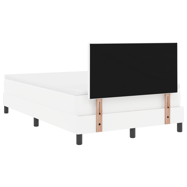 Bäddfjäder med LED-ljusslingor Vit 120 x 190 cm Konstläder