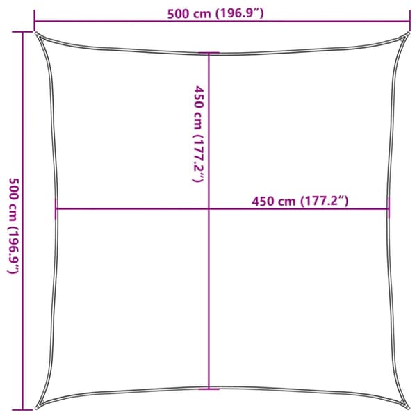 Solsegel 160 g/m² beige 5x5 m HDPE