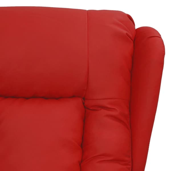 Reclinerfåtölj vinröd konstläder