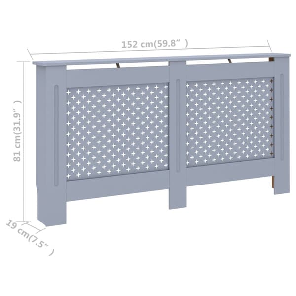 Elementskydd antracit 152x19x81,5 cm MDF