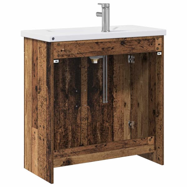 Badrumsmöbelset Gammalt trä 81 x 40 x 84,5 cm Konstruerat trä