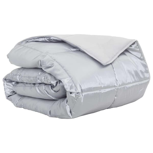 Sommar Duvet Silver 140 x 220 cm Satin och Mikrofiber