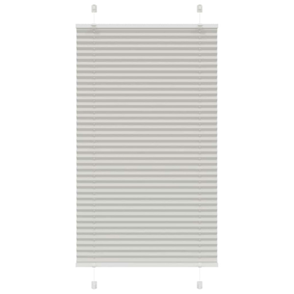 Plisserad persienn ljusgrå 80x150 cm tyg bredd 79,4cm polyester
