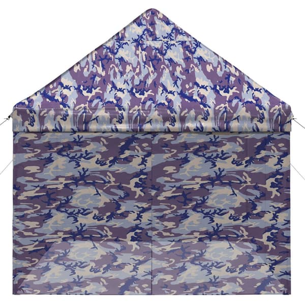 Pop-up Gazebo med 4 Sidoväggar 2,9 x 4,3 m Blå Kamouflage