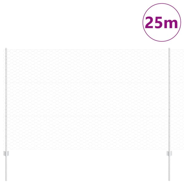 Stängsel med stolpe Silver 1,5 x 25 m Stål