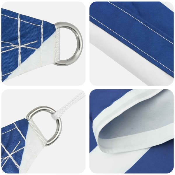 Solskugge segel Blå och Vit 4,5 x 3 m 100% polyester oxford