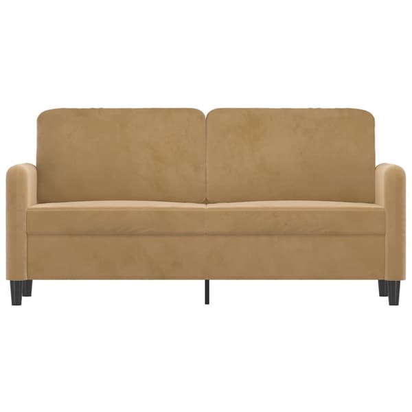 Soffa 2-sits brun 140 cm sammet