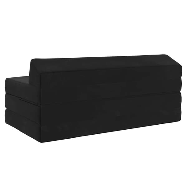 Fällbar Soffbed Svart 120 x 60 x 49 cm Tyg