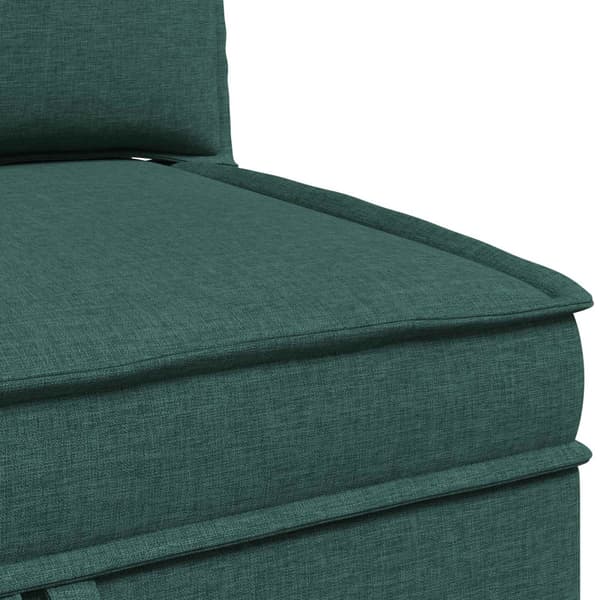 Möbelset för vardagsrummet med kudde 3 pcs Mörkgrön Tyg
