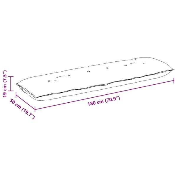 Ryggkudde Rosa 180 x 50 cm Kordread tyg