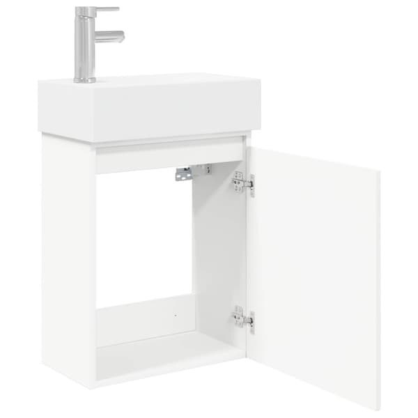 Badrumsspegel med kran Vit 45,5 x 22,5 x 84 cm