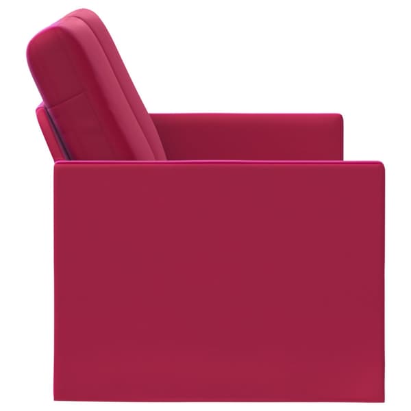 Soffa för 2 personer Vinröd 130 x 81 x 82 cm Sammet (V)
