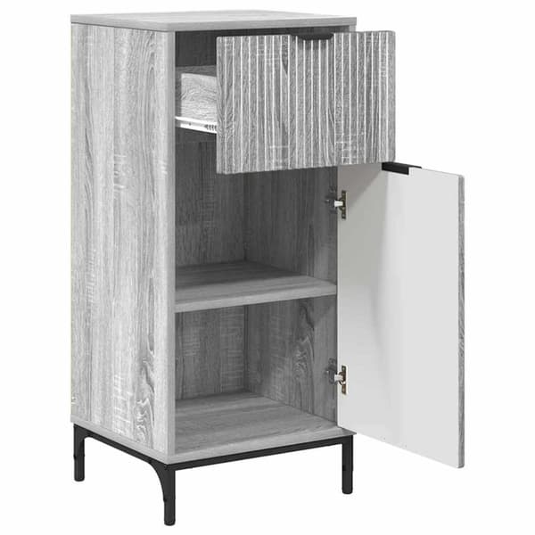 Badrumsmöbelset med låda 3 pcs Grå sonoma Konstruerat trä