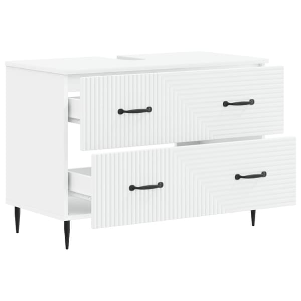 Badrumsskåp med handfat HAARLEM Vit 82 x 41 x 58,5 cm