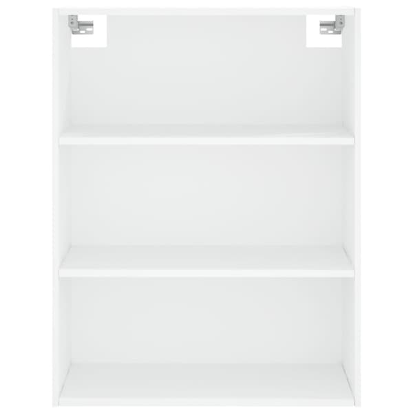 Högskåp vit 69,5x34x180 cm konstruerat trä