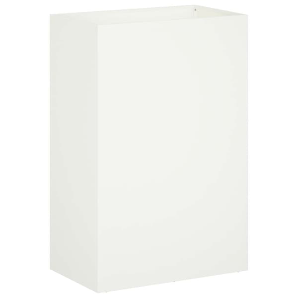 Trädgårdsplanterare Vit 40 x 30 x 75 cm Kallvalsat stål