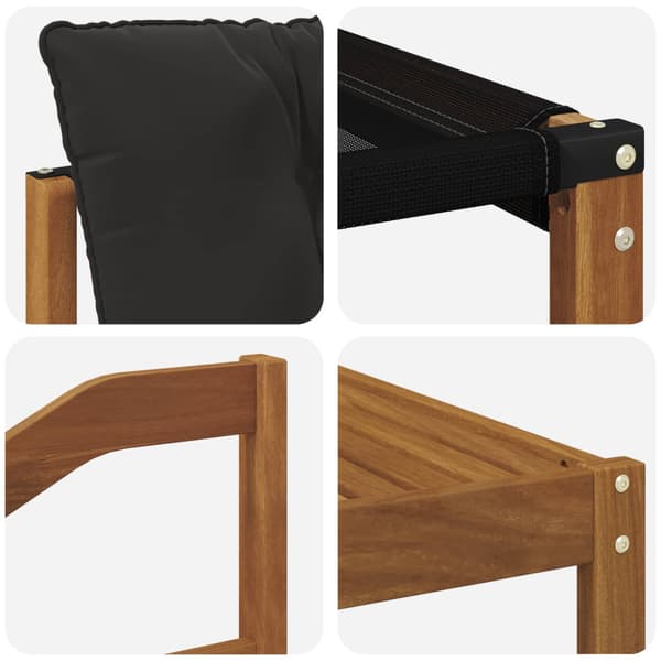 Utomhussoffset med kudde 7 pcs Naturlig och svart