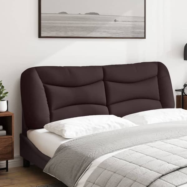 Headboard Cushion "Hvar" Dark Brown 160 cm Fabric