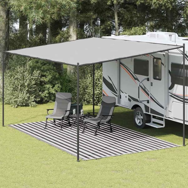 Tältmatta 300x600 cm antracit och vit