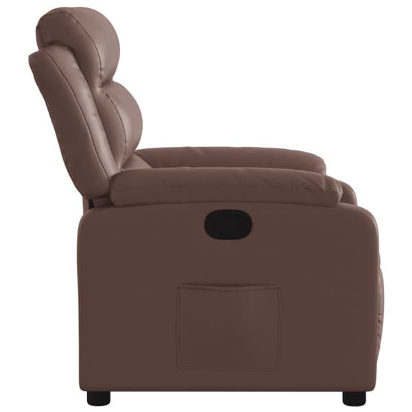 Reclinerfåtölj brun konstläder