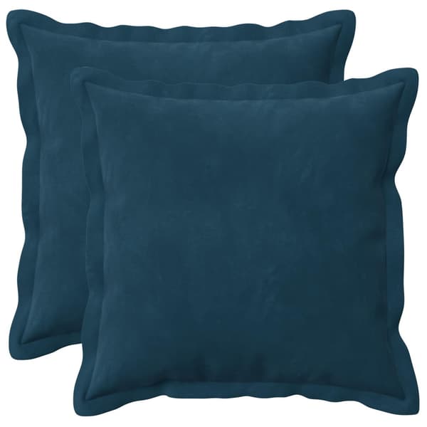 Kuddöverdrag 2 st HOUTEN Blå 40 x 40 cm Sammet