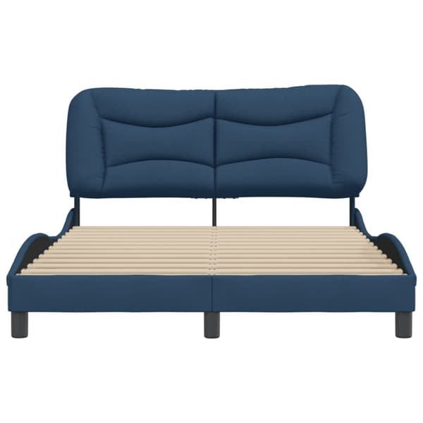Bed Frame without Mattress "Hvar" Blue 120x200 cm Fabric