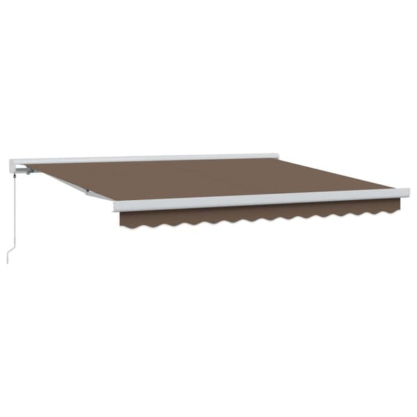 Utfällbar markis Taupe 450 × 300 cm Tyg och Metall