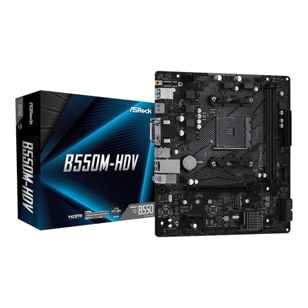 ASRock B550M-HDV - moderkort - micro ATX - Socket AM4 - AMD B550