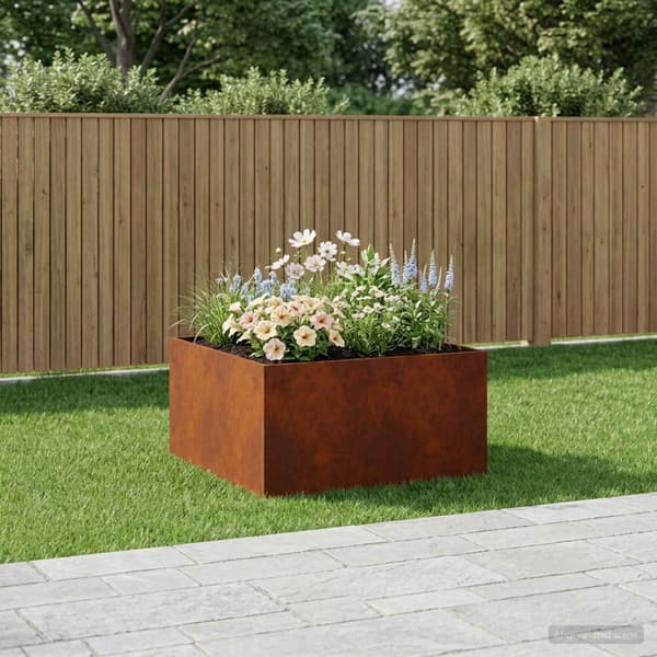 Trädgårdsplanterare Rostig 100 x 100 x 40 cm