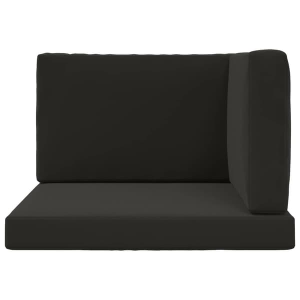 Utomhus Soffa Kudde 3 pcs Svart Polyester