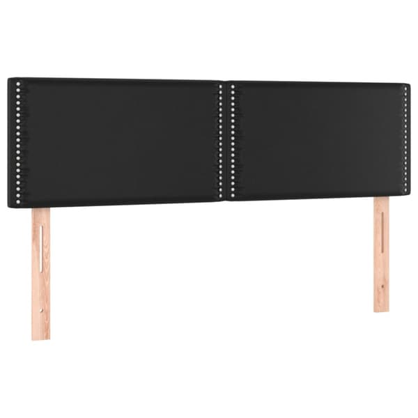 Ramsäng med madrass & LED svart 140x190 cm konstläder