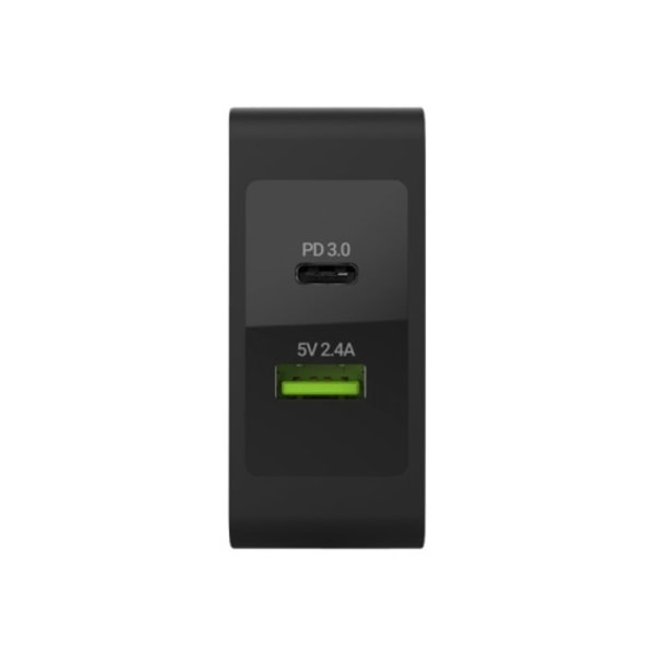 Green Cell strömadapter - USB, 24 pin USB-C - 45 Watt Svart
