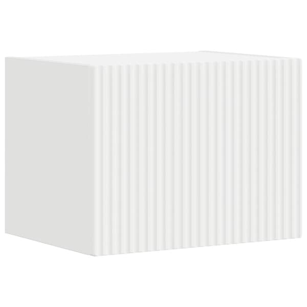TV väggskåp set Väggmonterad 4 pcs Vit Konstruerat trä