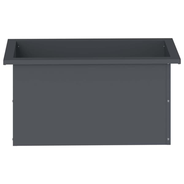 Odlingslåda med LED Antracit 30 x 60 x 30 cm Stål