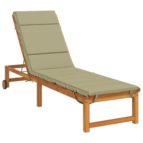 Solstol Kudde GEMERT 100% Polyester Ljusgrön 200 x 60 x 3 cm