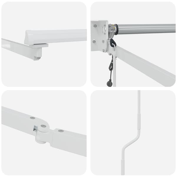 Elektrisk utdragbar markisram Vit 2,5 x 2 m Aluminium