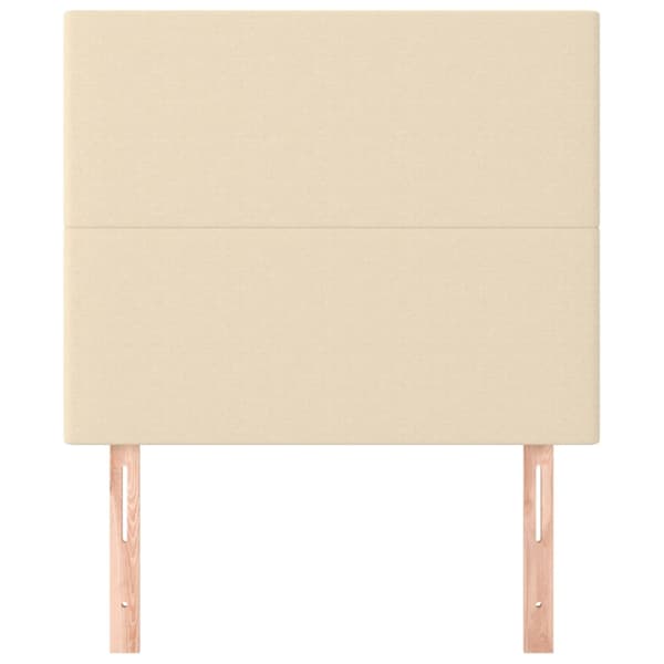 Sänggavel creme 80x5x118/128 cm tyg