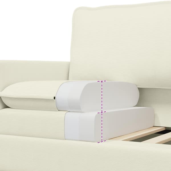 Soffa Gräddvit 156 x 81 x 87,5 cm Tyg