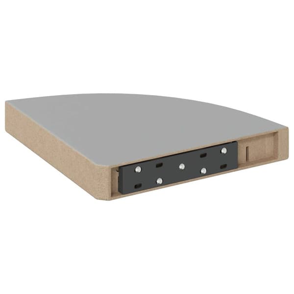 Svävande hörnhyllor 2 st grå 25x25x3,8 cm MDF