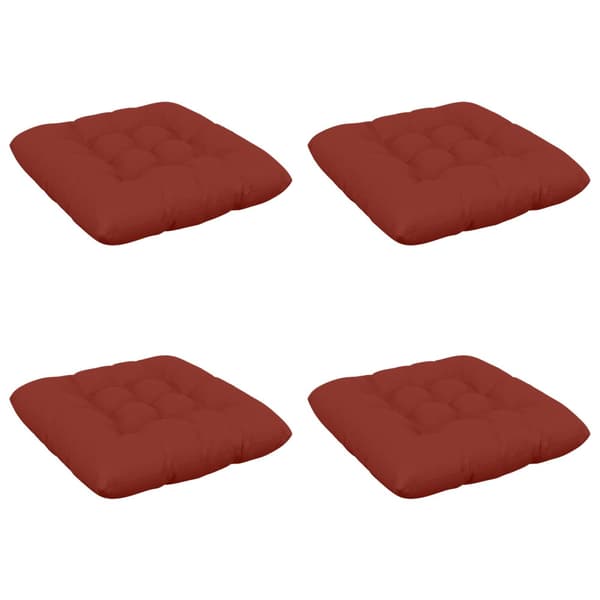 Sittkuddar VIANEN 4 st 100% Polyester Röd 45 x 45 x 12 cm