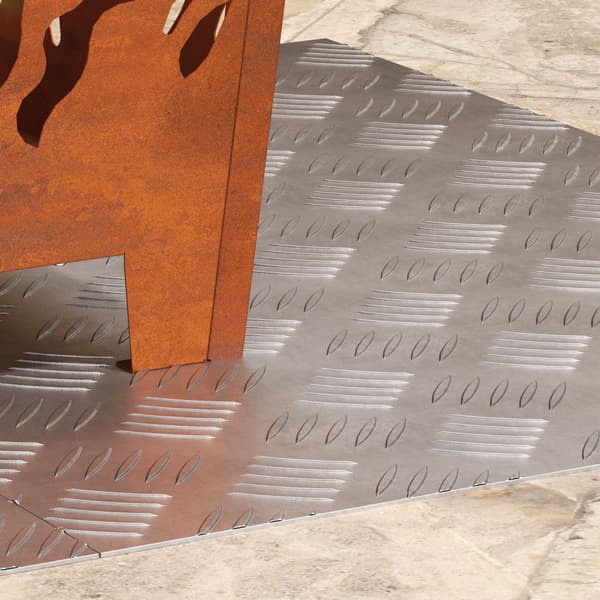 Trappsteg Rektangulär 2 pcs Silver 70 x 50 cm Aluminium