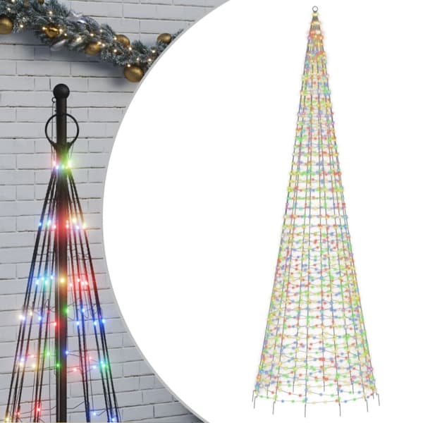 LED julgran 1534 LEDs flerfärgad 500 cm