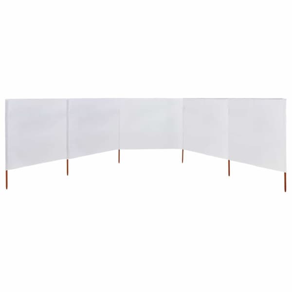 Vindskydd 5 paneler tyg 600x120 cm sandvit