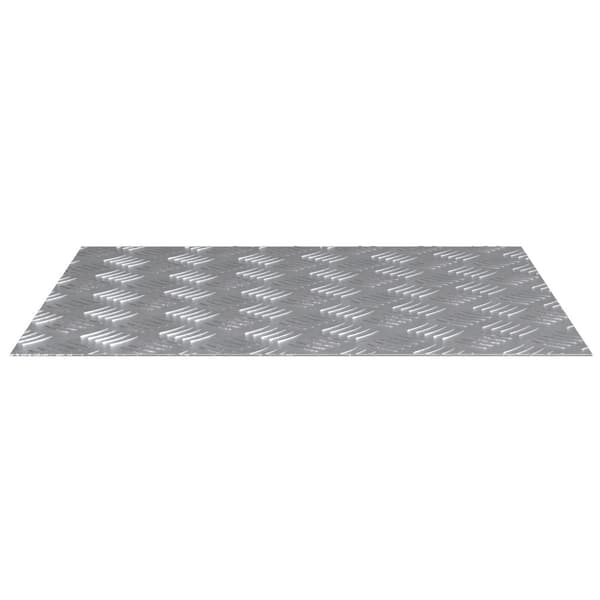 Trappsteg Rektangulär 4 pcs Silver 60 x 50 cm Aluminium