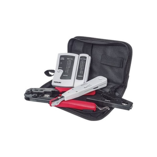 Intellinet 4-Piece Network Tool Kit, 4 Tool Network Kit Composed of LAN Tester, LSA punch down tool, Crimping Tool and Cut and Stripping tool - verkty