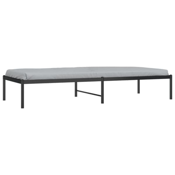 Sängram metall svart 75x190 cm