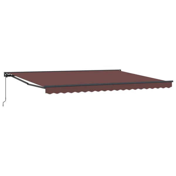 Manuell Utdragbar Markis Brun 4 × 3,5 m